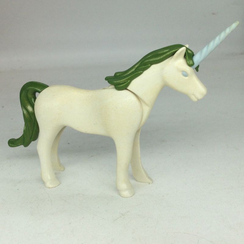 playmobil licorne blanche verte