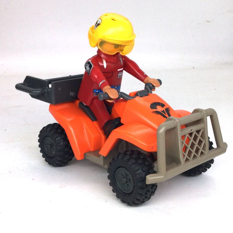 playmobil quad explorateur orange