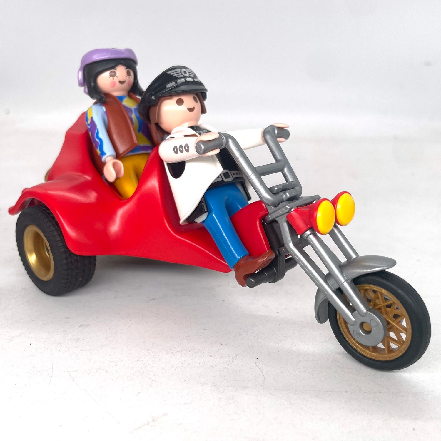 playmobil moto chopper rouge