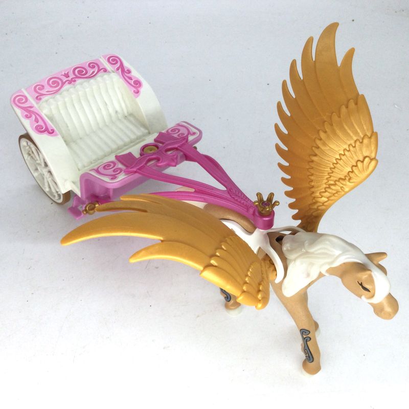 playmobil chariot des fées pégase or
