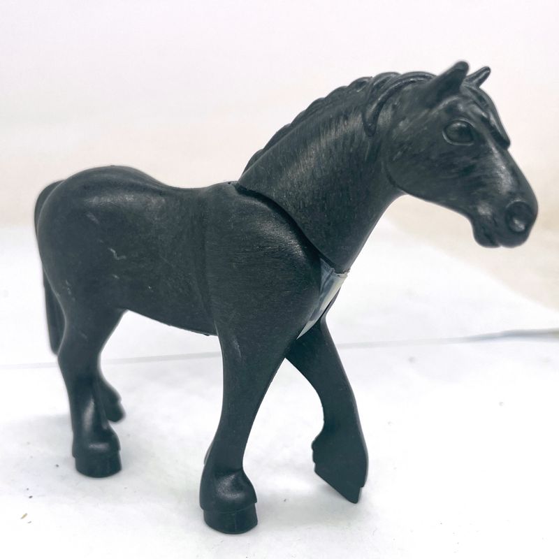 playmobil cheval de labour noir