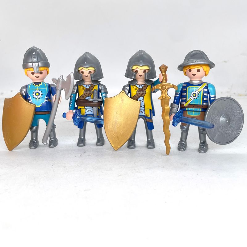 playmobil 4 chevaliers novelmore bleu