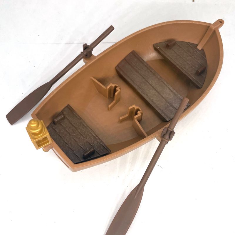 playmobil barque chaloupe marron clair