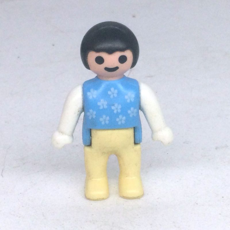playmobil bébé bleu ciel jaune