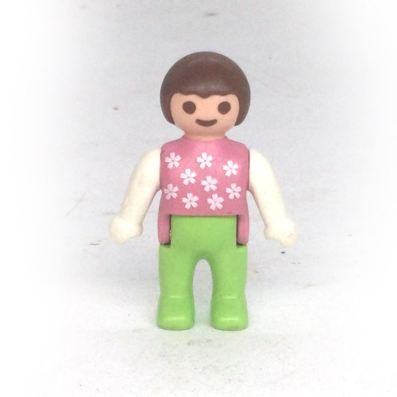 playmobil bébé rose vert