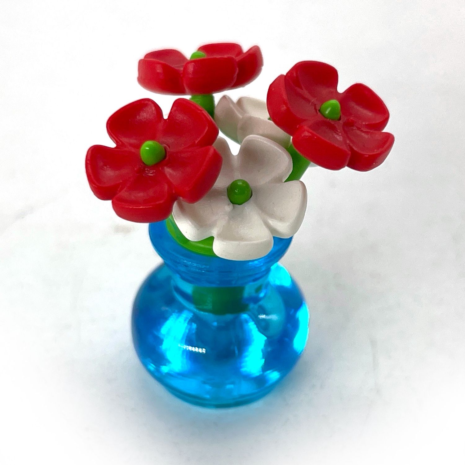 playmobil bouquet dans vase bleu