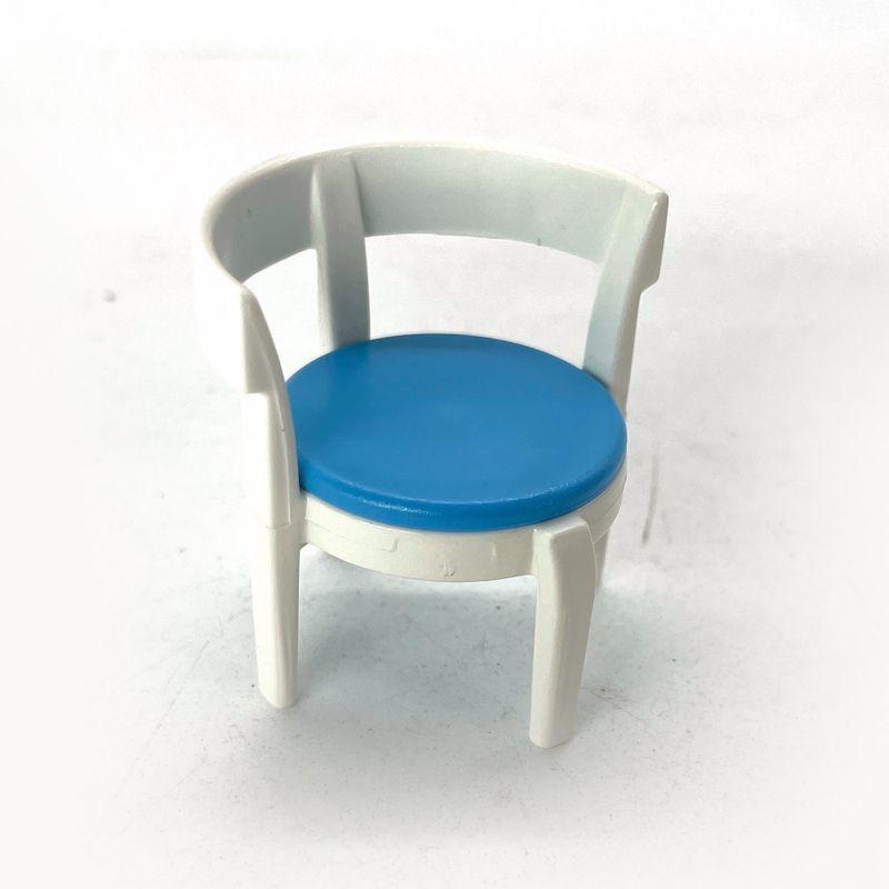 playmobil chaise moderne blanche bleu