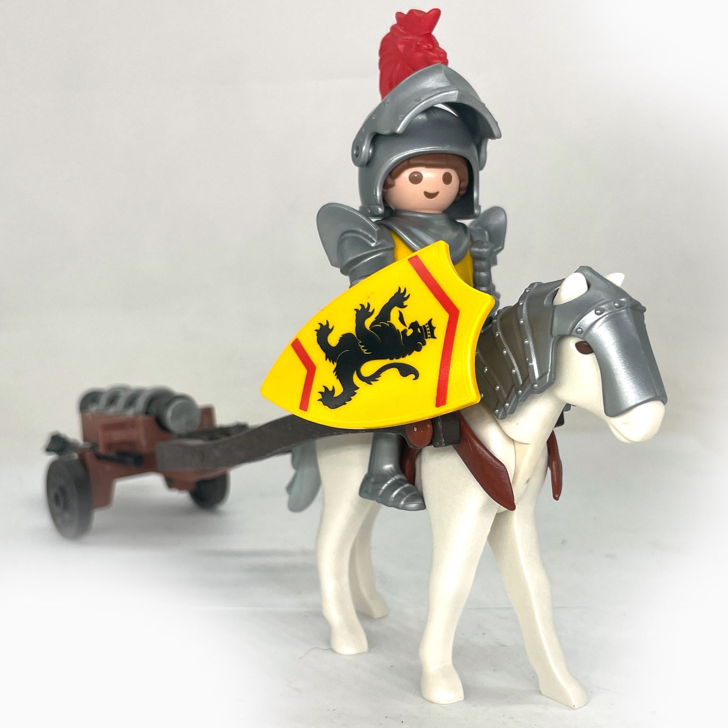 playmobil chevalier lion noir et canon