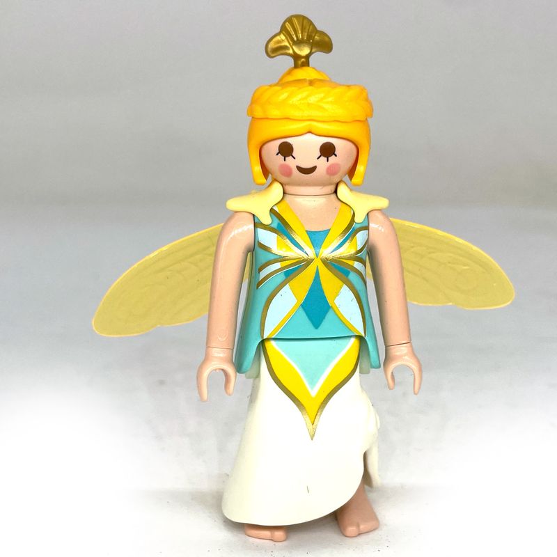 playmobil fée blonde turquoise clair