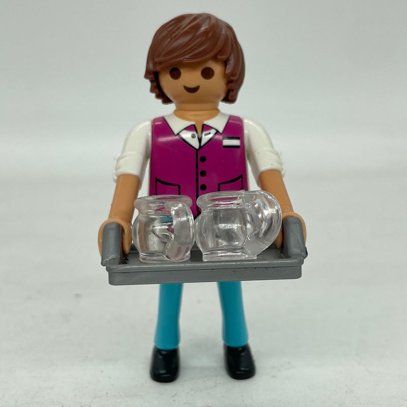 playmobil serveur gilet mauve