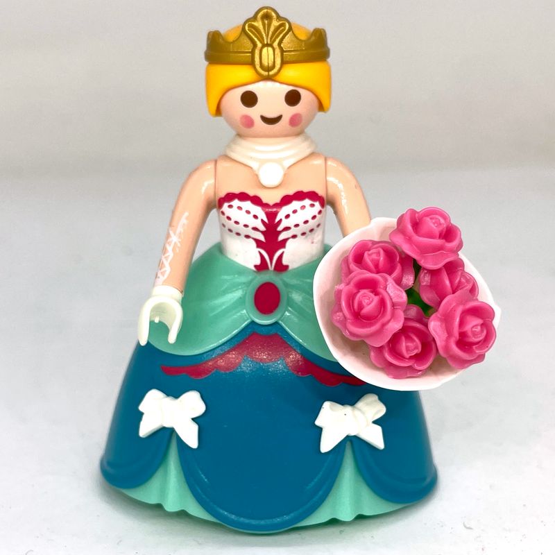 playmobil princesse robe turquoise bouquet