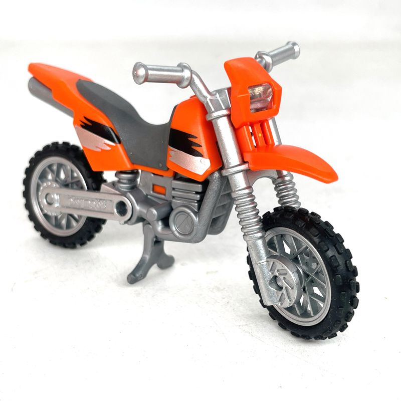 playmobil moto trial orange
