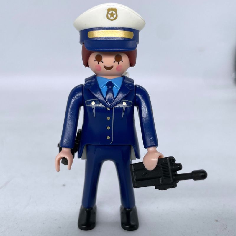 playmobil policière bleu