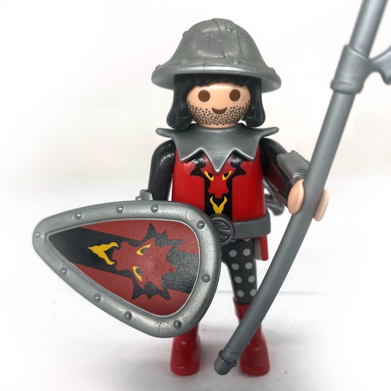 playmobil chevalier dragon rouge