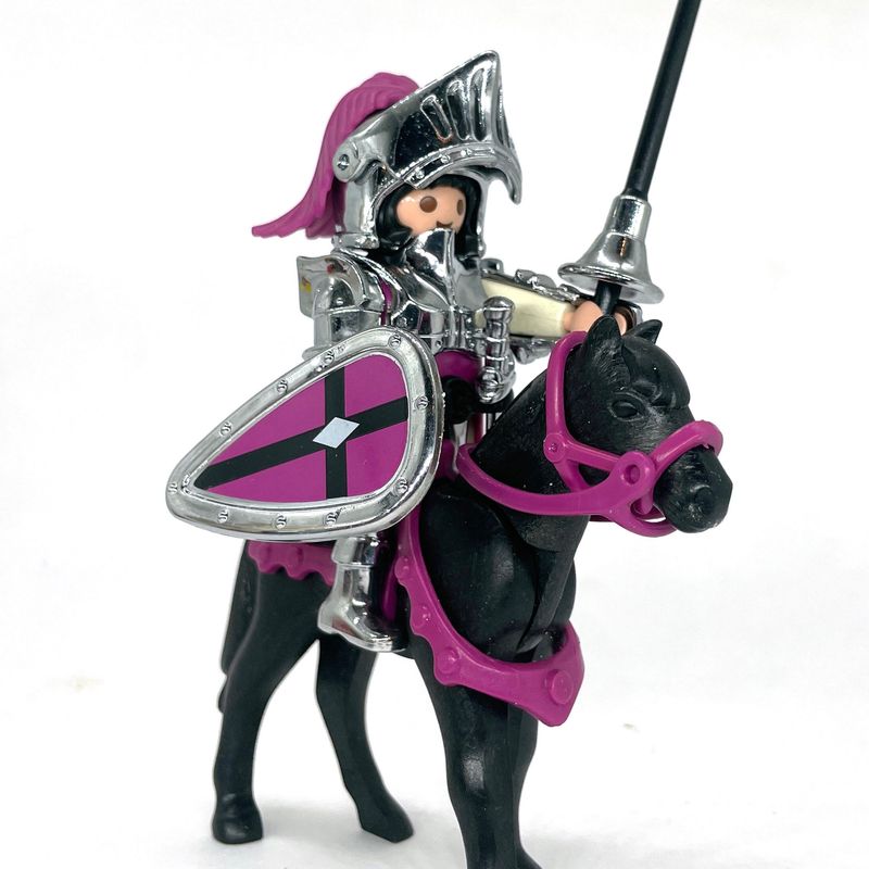 playmobil chevalier violet argent anniversaire copie