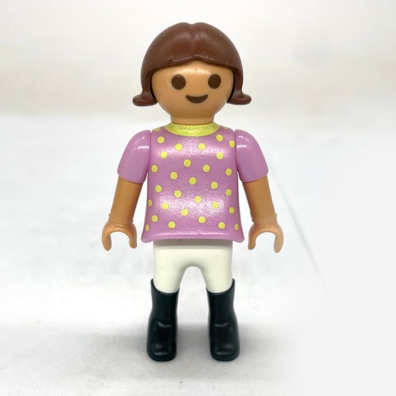 playmobil enfant fillette rose à pois