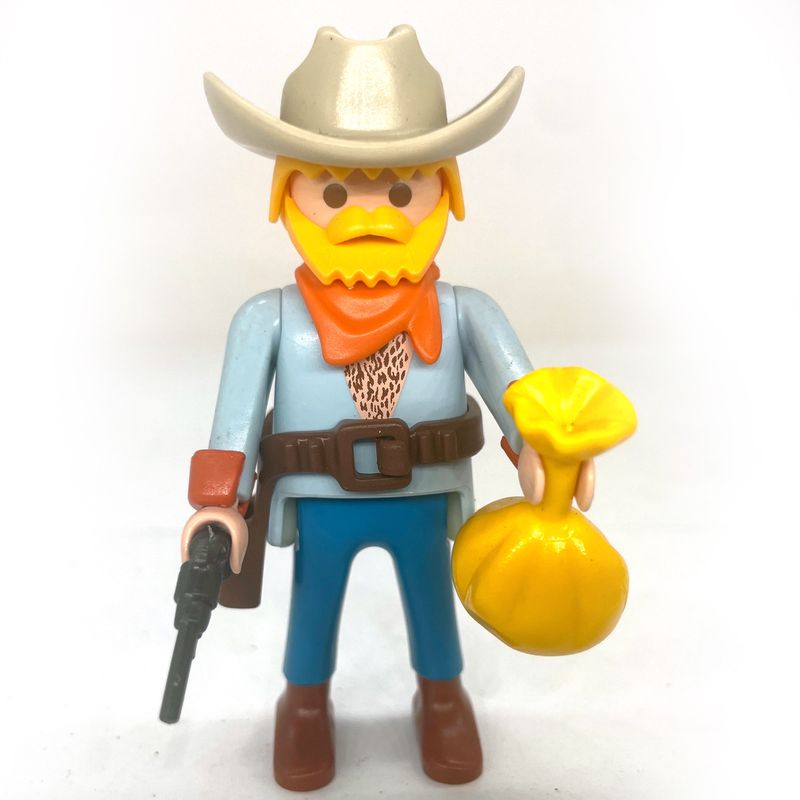 playmobil cow boy bleu ciel