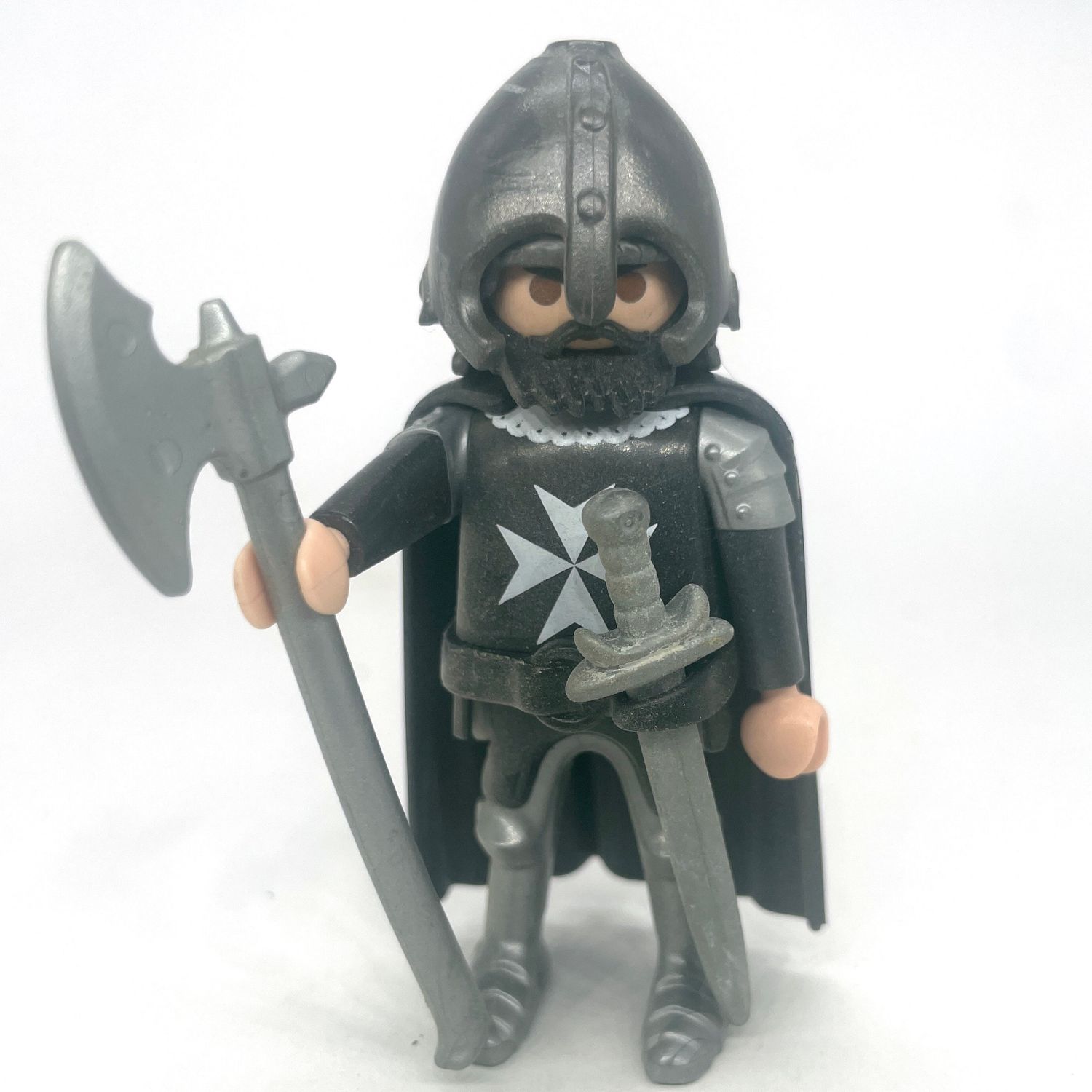 playmobil guerrier templier hache