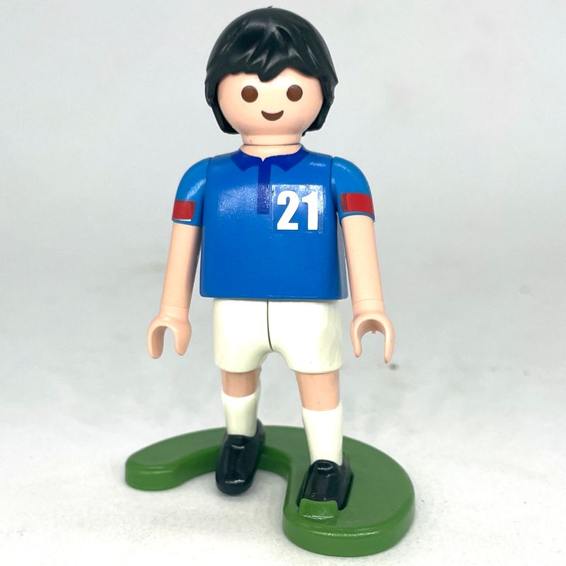 playmobil footballeur français bleu 2