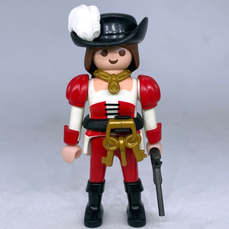 playmobil lady pirate rouge