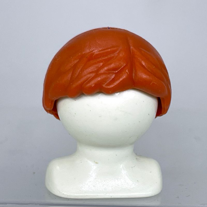 Playmobil cheveux court raie roux