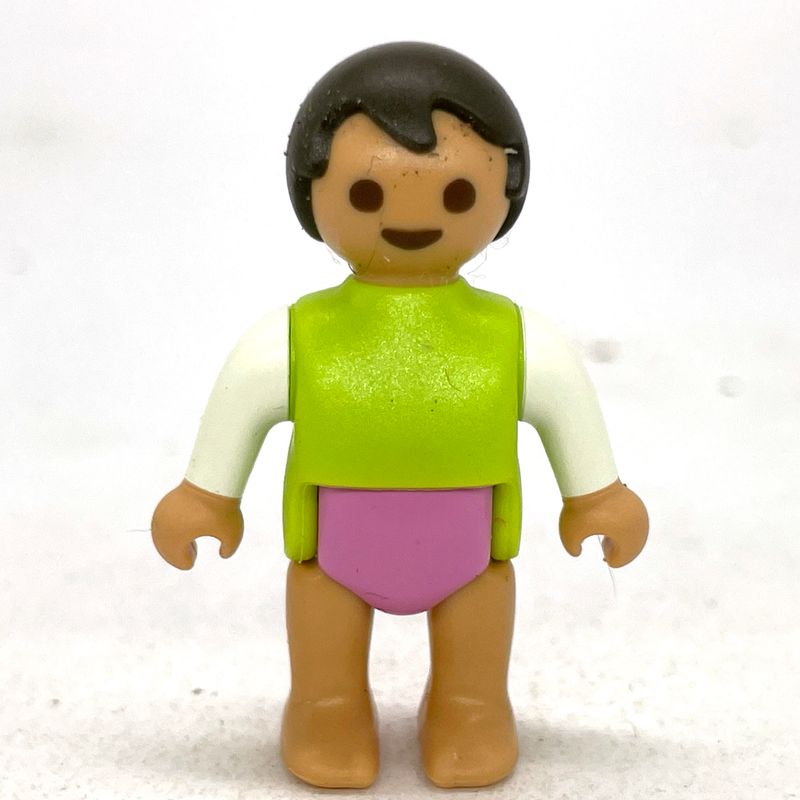 Playmobil bébé verte rose