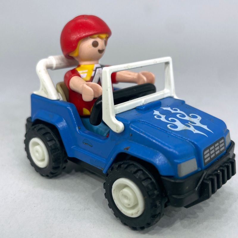 Playmobil voiture à pédale bleu
