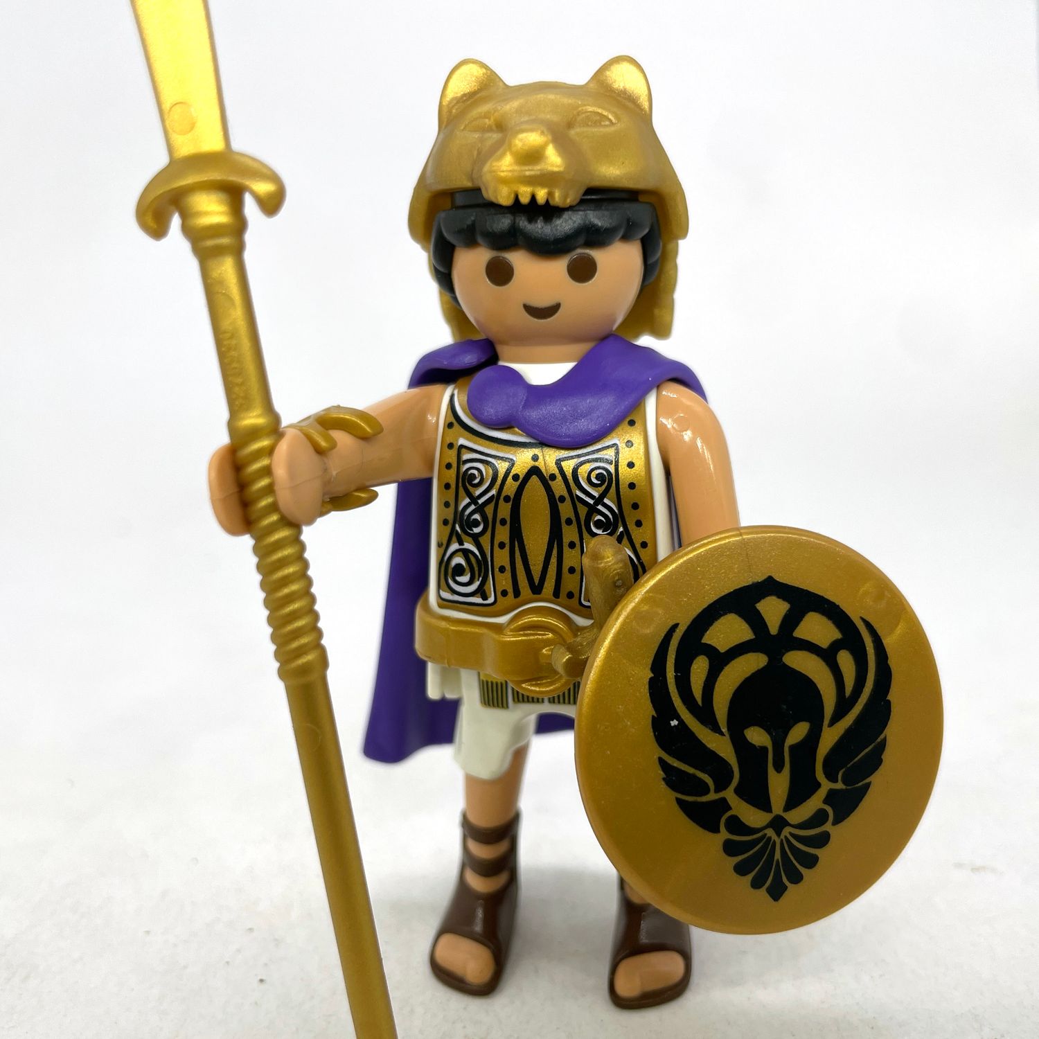 Playmobil guerrier spartiate or