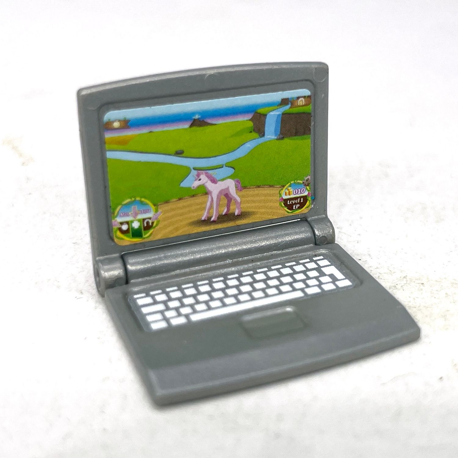 playmobil ordinateur jeu poney