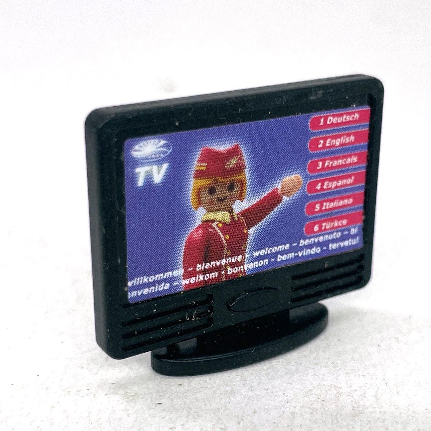 playmobil tv ecran plat hôtesse