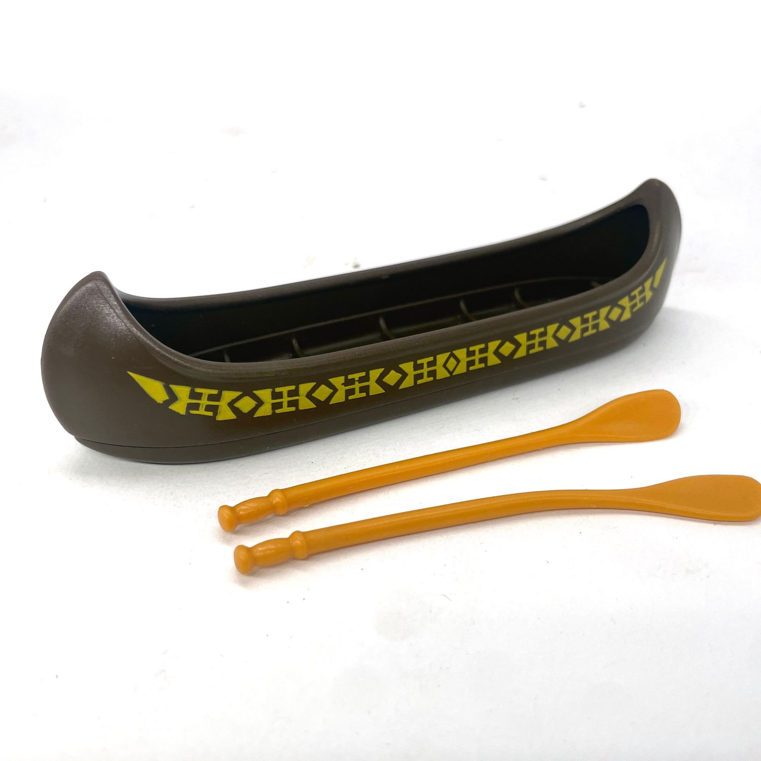 playmobil canoé indien marron rame