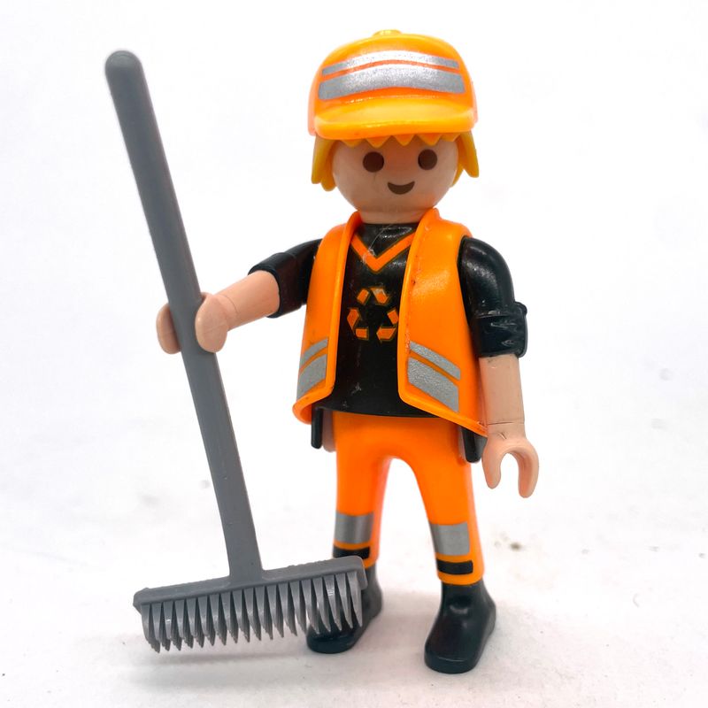 playmobil travailleur balayeur cantonnier