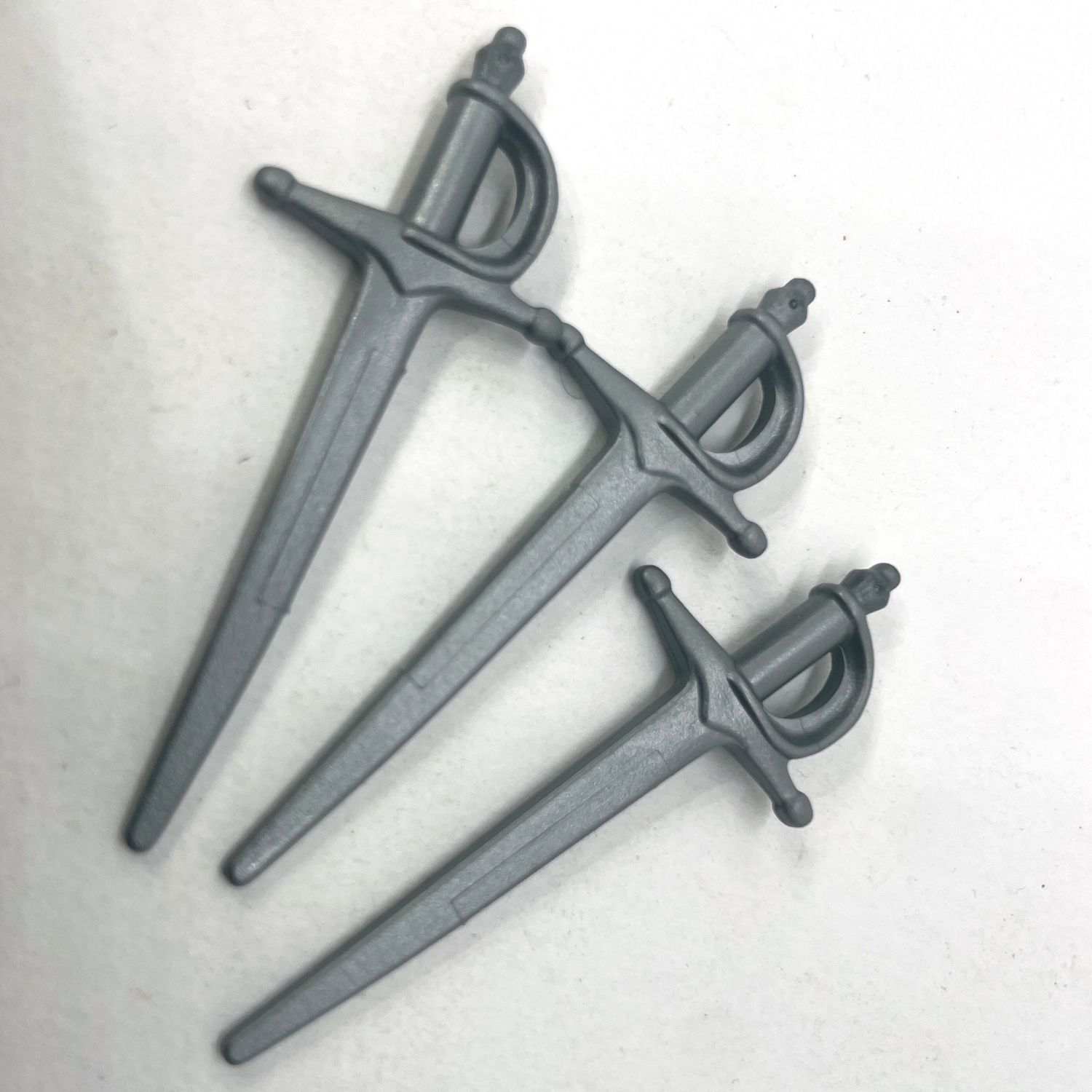 playmobil 3 épées rapière gris