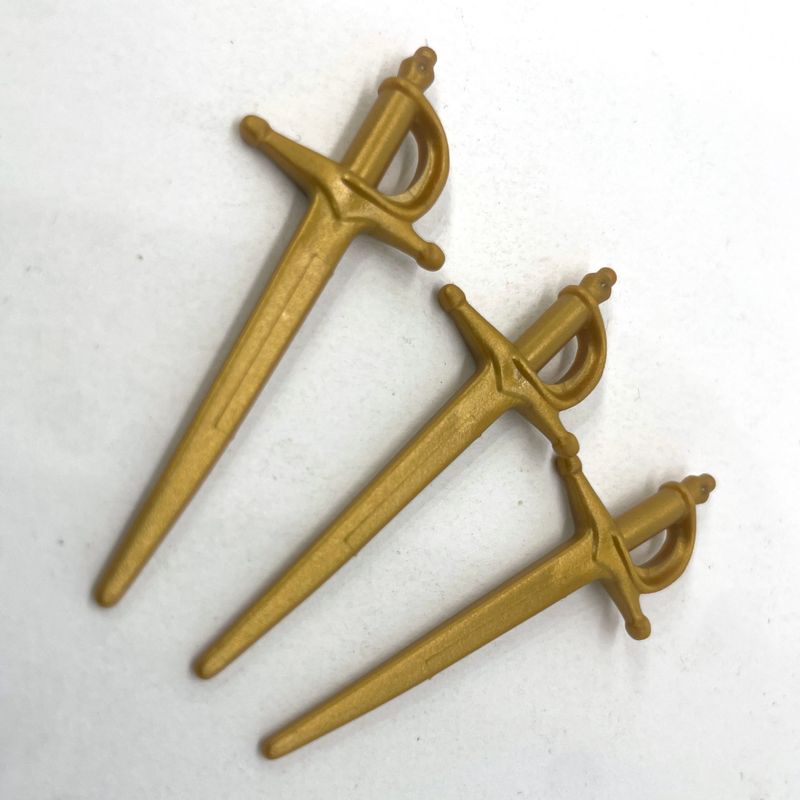 playmobil 3 épées rapière or