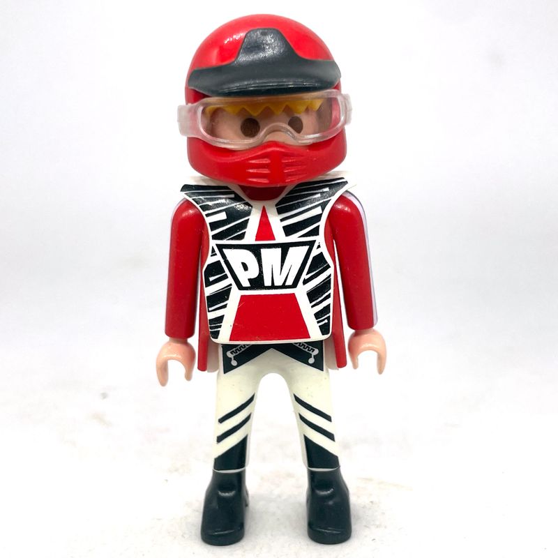 playmobil motard rouge blanc playmobil motard rouge blanc