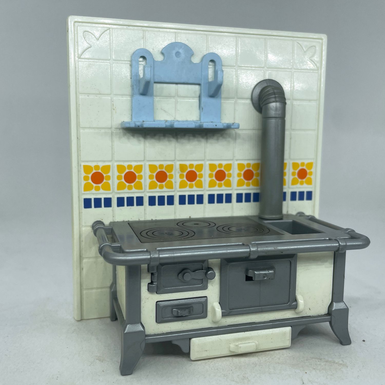 playmobil cuisinière 1900 mur décoré