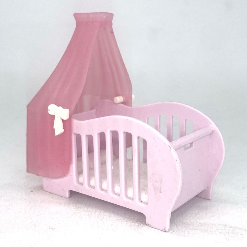 playmobil berceau rose drapé