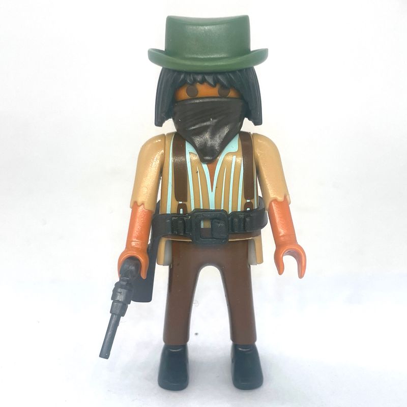 playmobil cowboy bandit marron