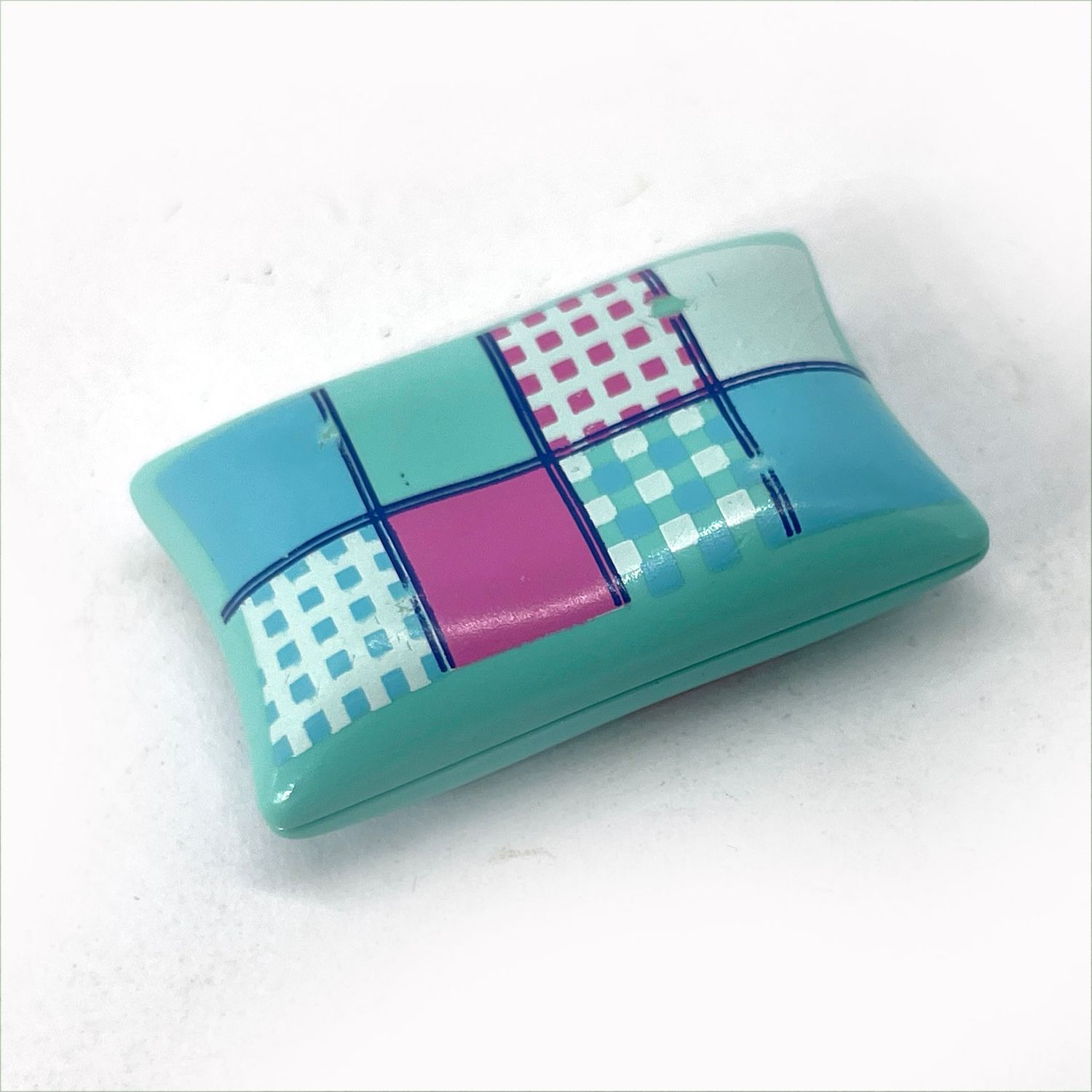 playmobil coussin turquoise damier