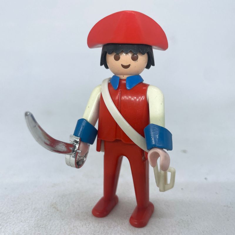 playmobil captaine pirate rouge vintage