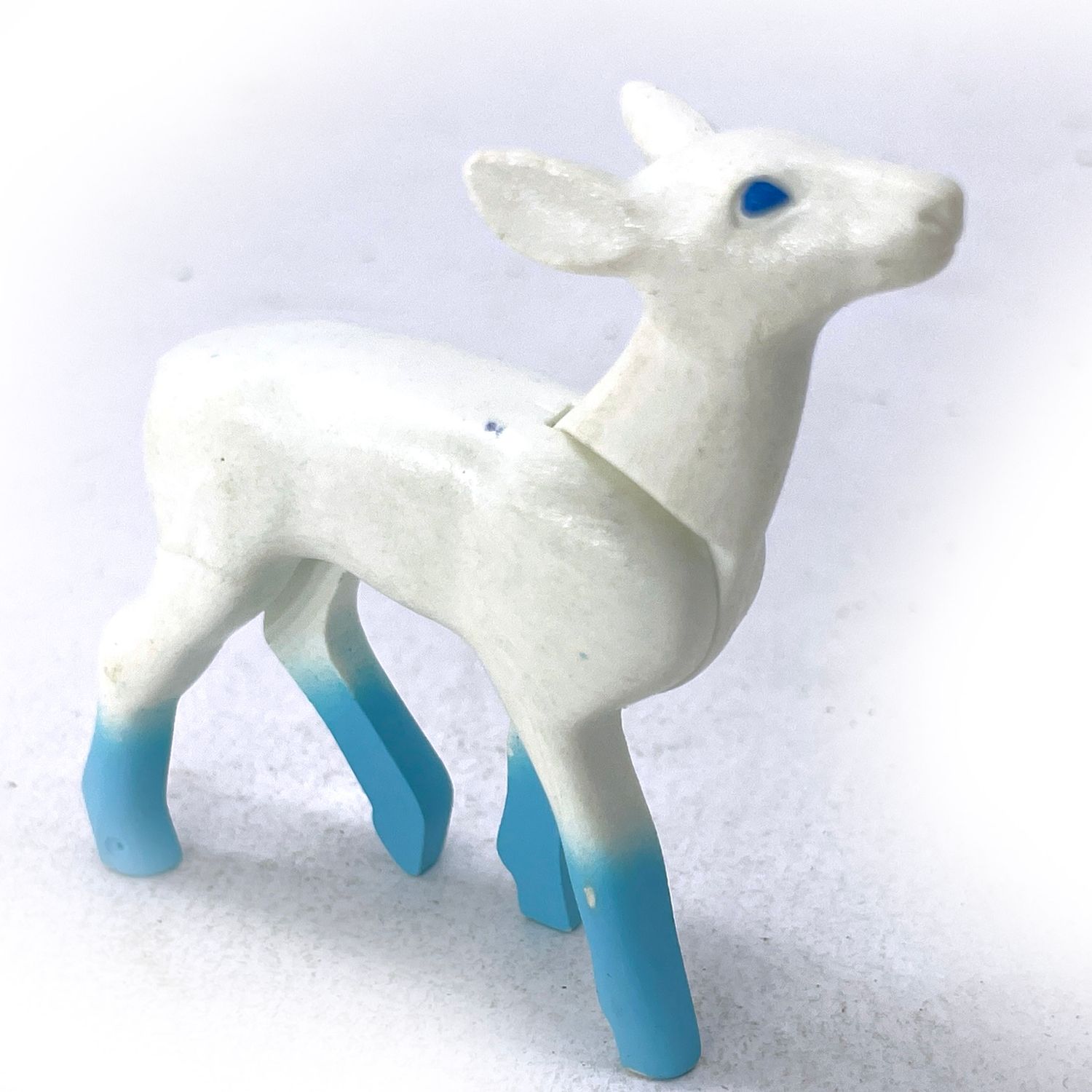 playmobil biche blanche et turquoise