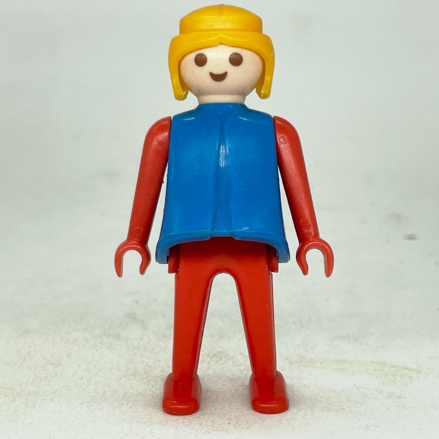 playmobil femme rouge bleu vintage