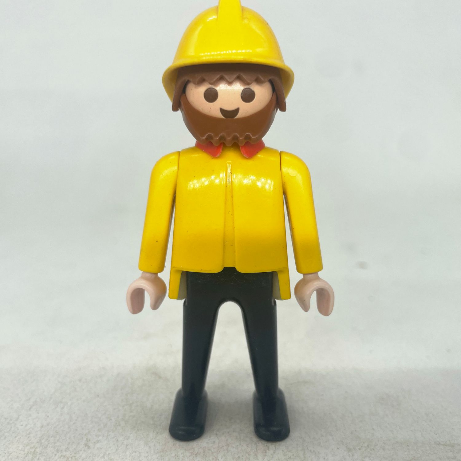 playmobil pompier noir jaune vintage 2