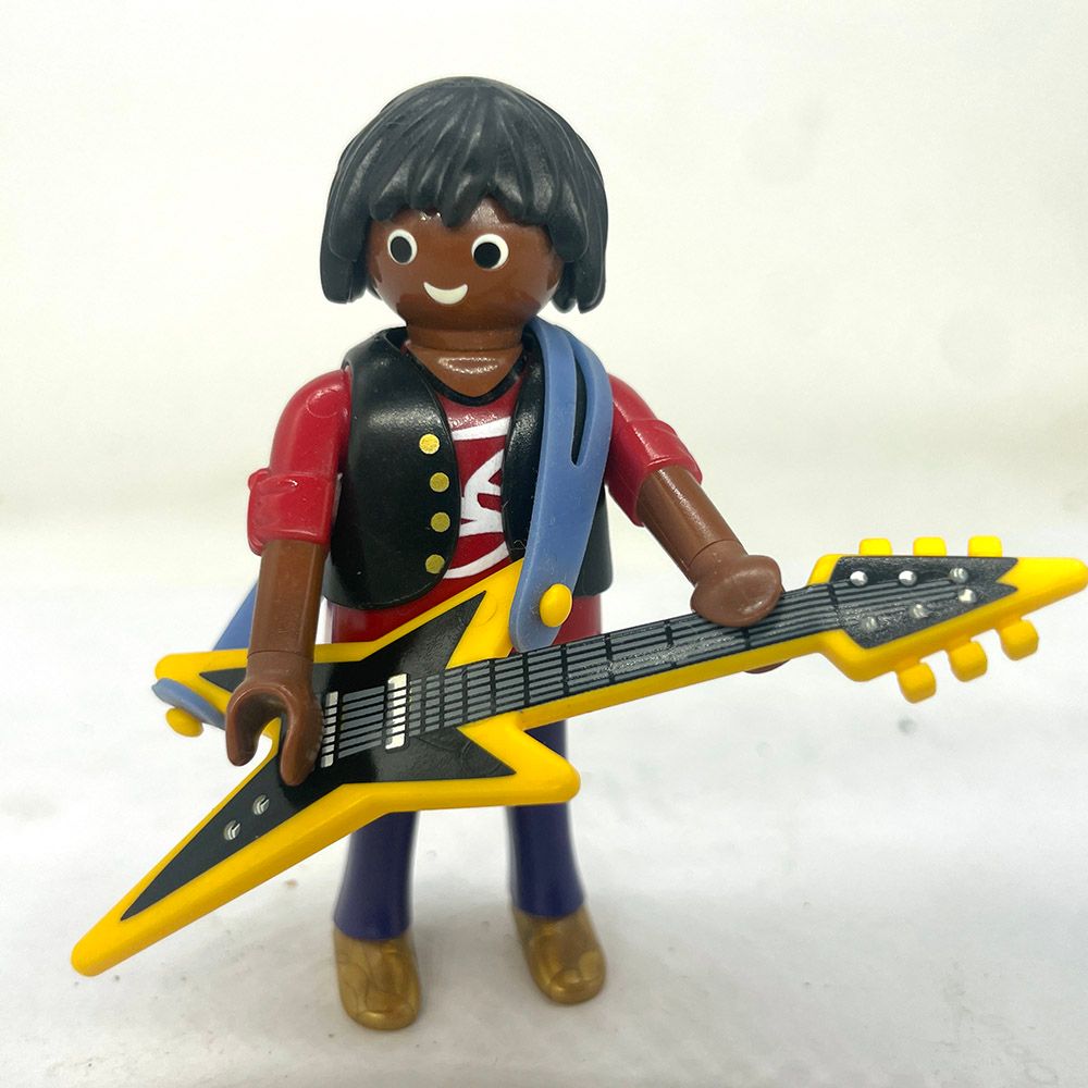 playmobil guitariste black