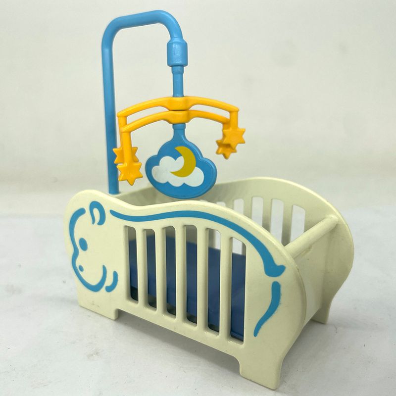 playmobil lit berceau enfant blanc