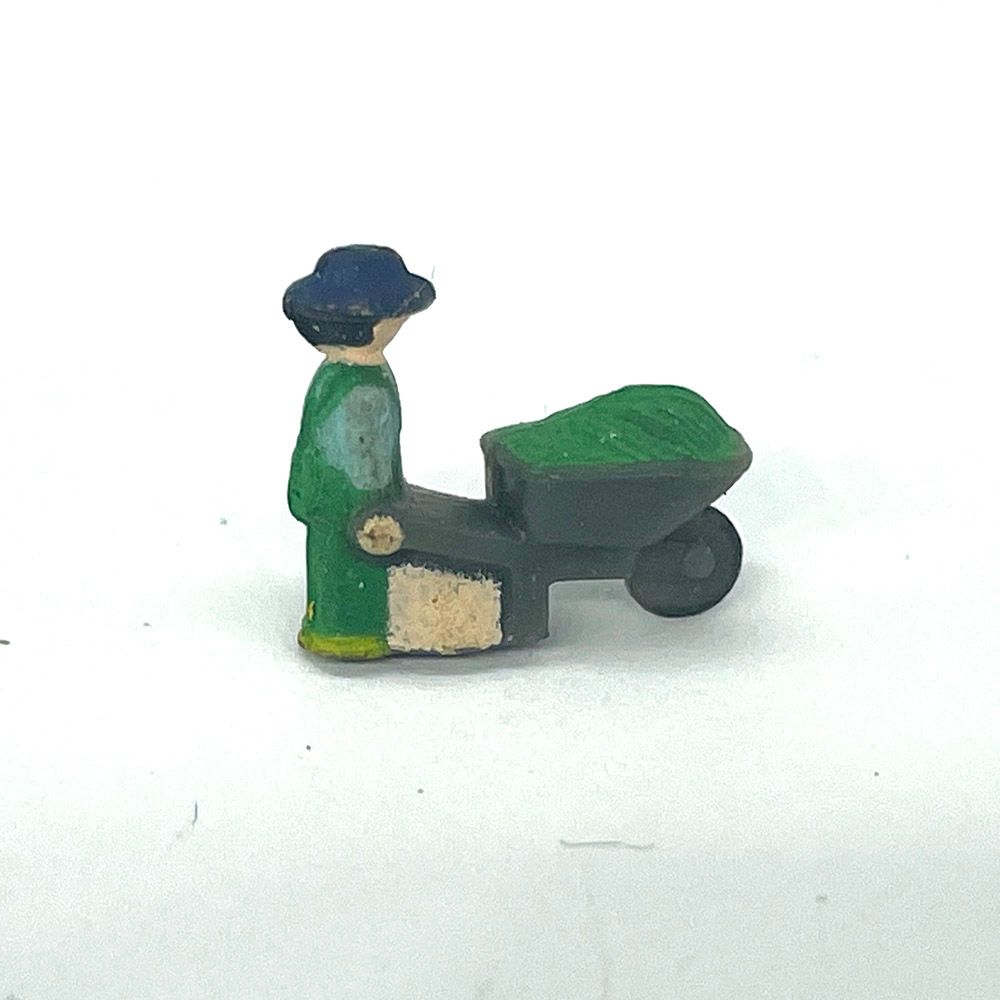 playmobil jouet mini fermier avec brouette