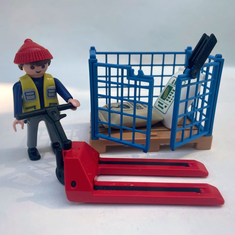 playmobil manutentionnaire et palette playmobil manutentionnaire et palette