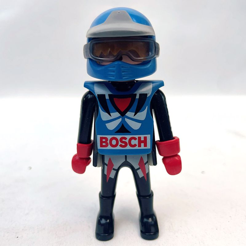 playmobil motard bleu