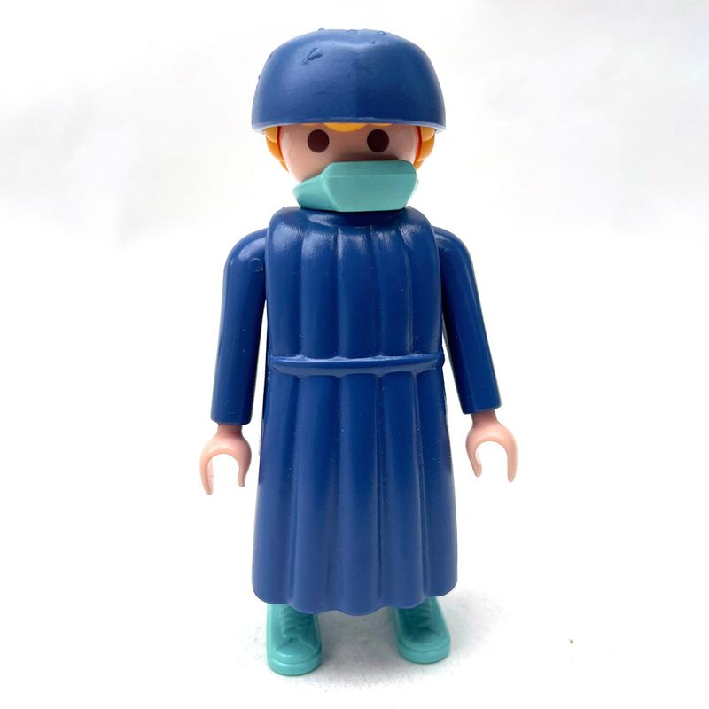 playmobil chirurgien bleu