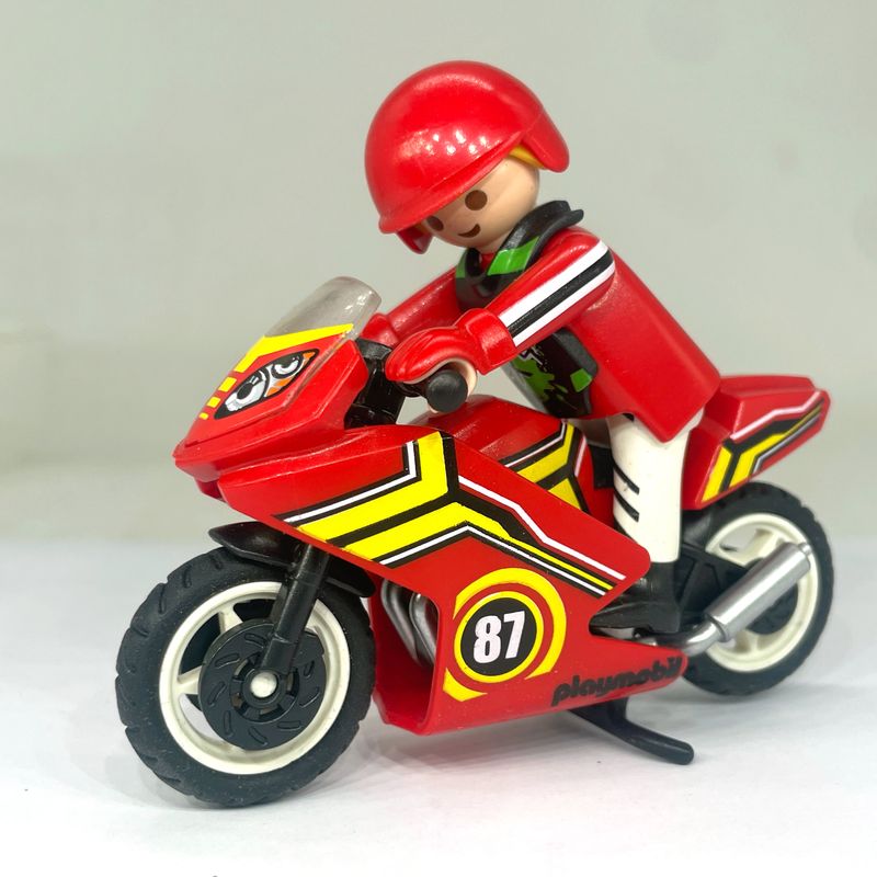 playmobil motard moto sport rouge playmobil motard moto sport rouge